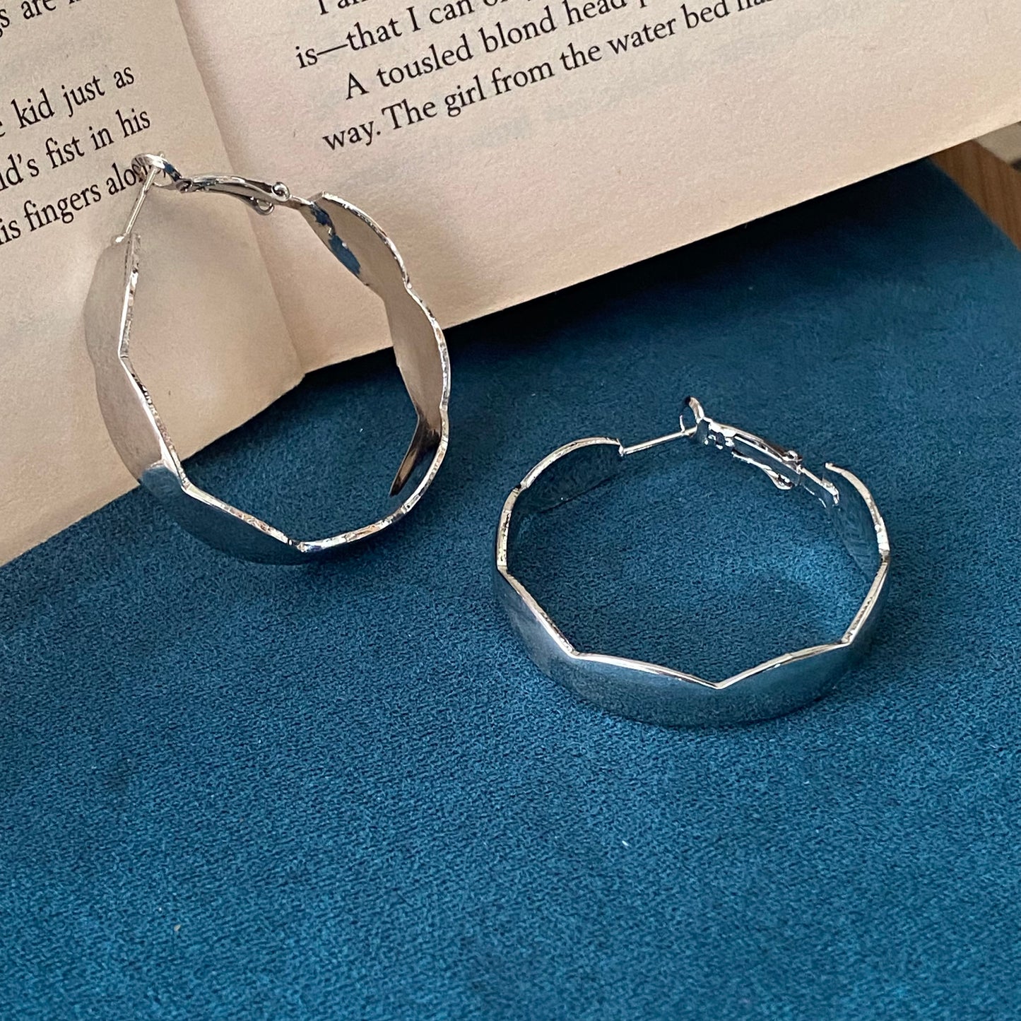 Cherry silver hoops