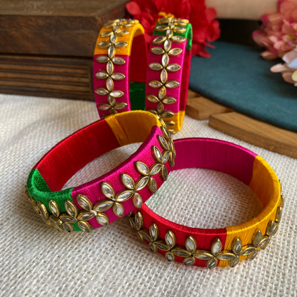 Kundan thread bangle