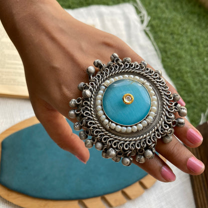 Oversized  ghunghroo ring