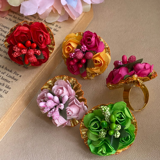 Handmade flower rings