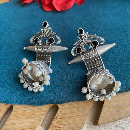 Silver juneira jhumki