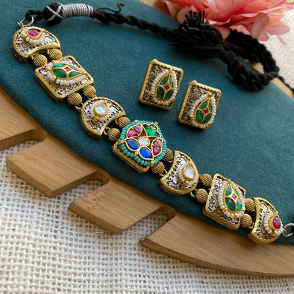 Pachi kundan choker