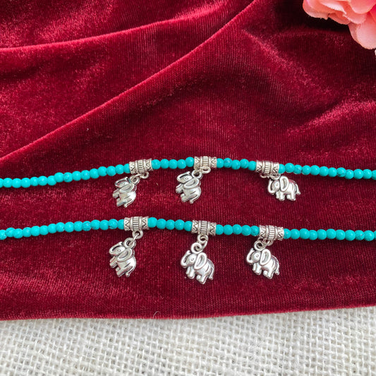 Three elephant anklet