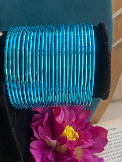 Blue Metallic Bangles