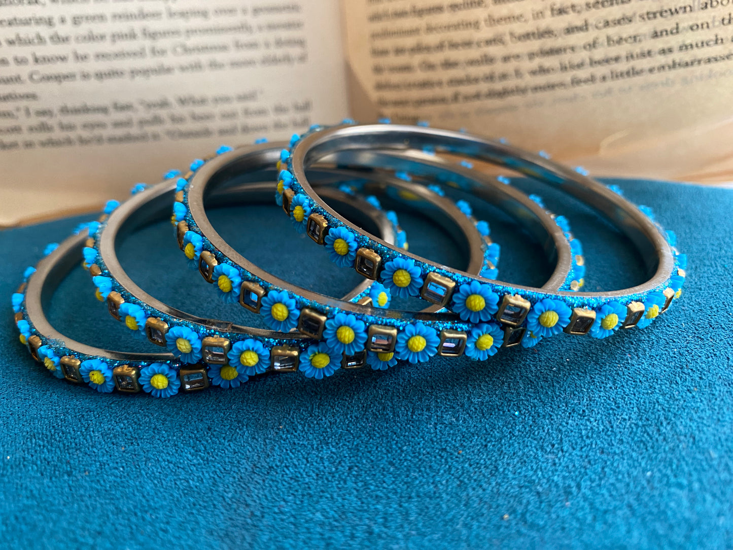 Daisy bangles ( blue)