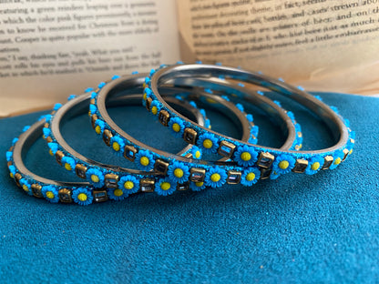 Daisy bangles ( blue)