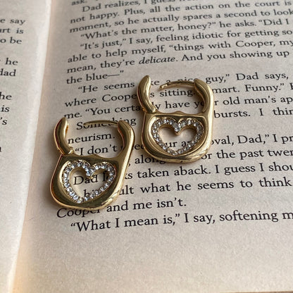 Heart lock Studs