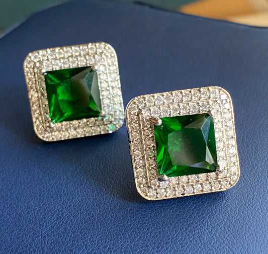 Emerald rizz studs