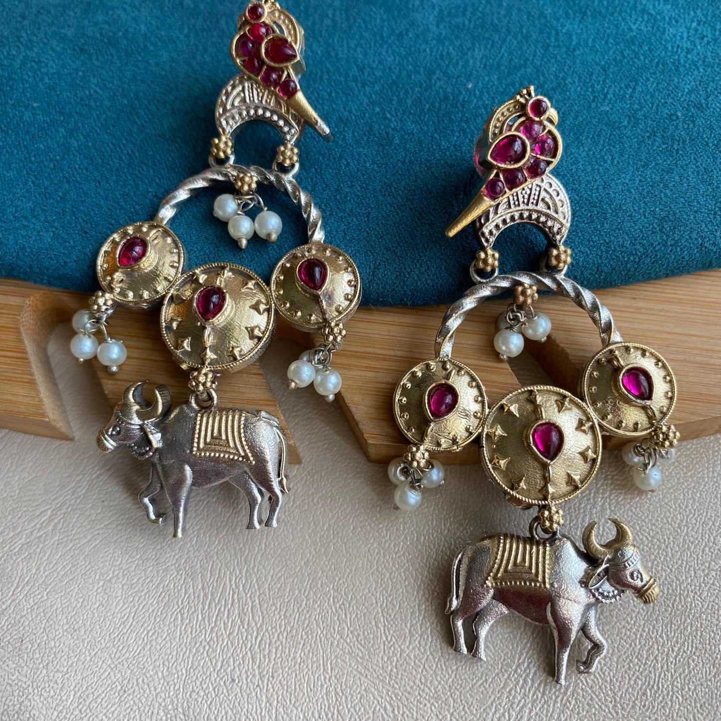 Silver Nandi earrings