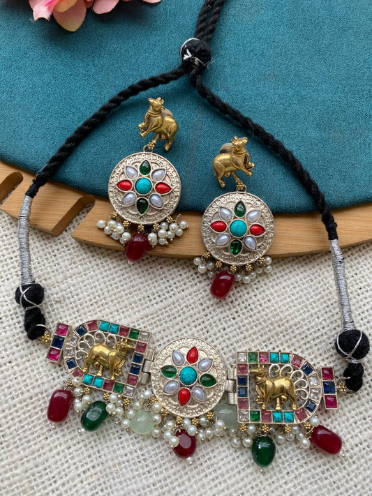 Multi Nandi choker set