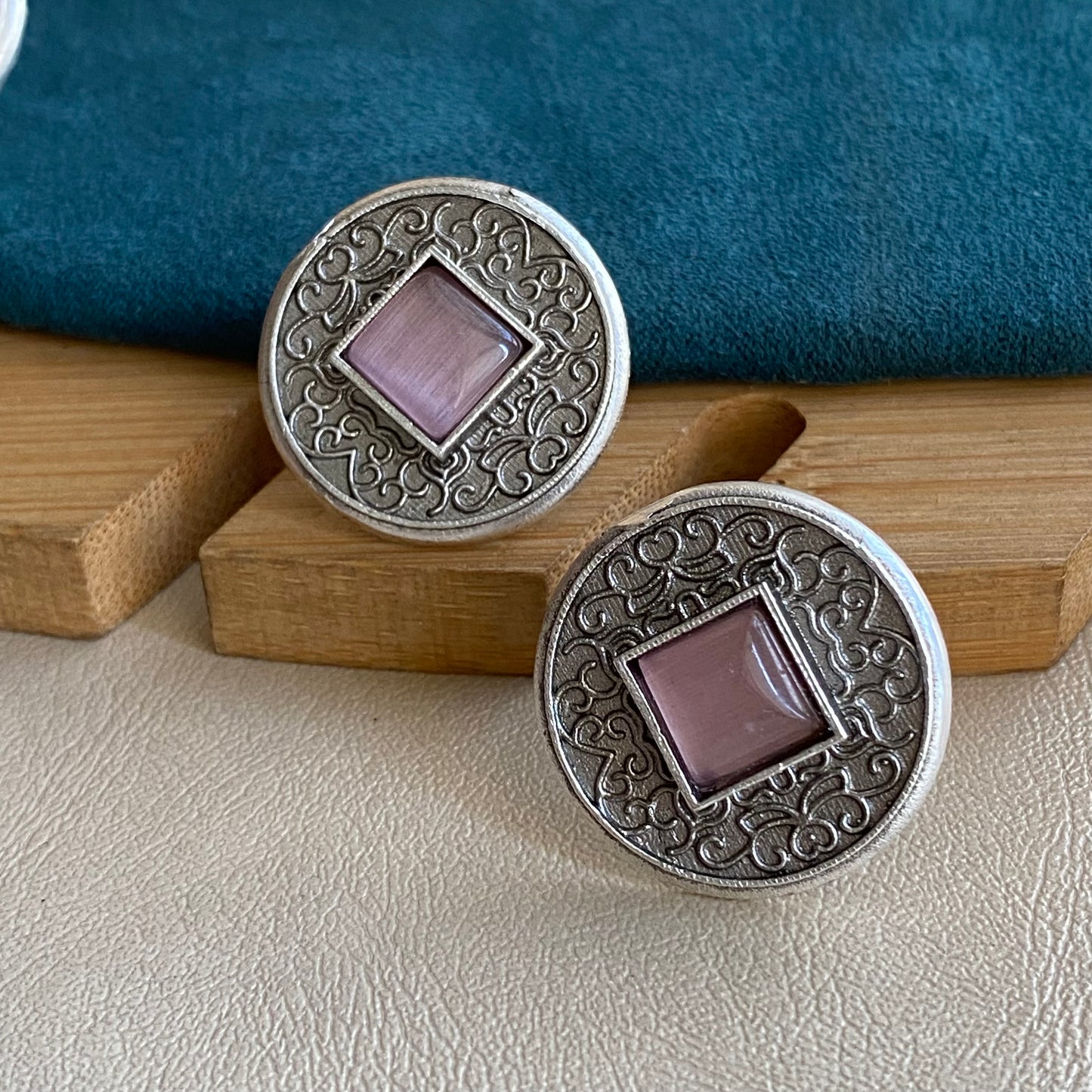 Square stone studs