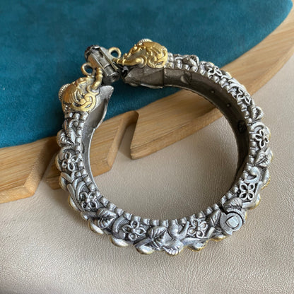 Dual tone elephant bangle