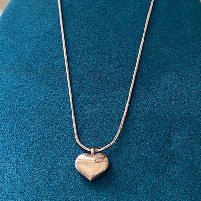 Rose gold solid heart