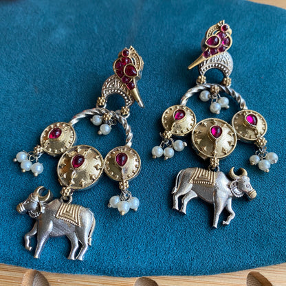 Silver Nandi earrings