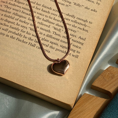 Rose gold solid heart