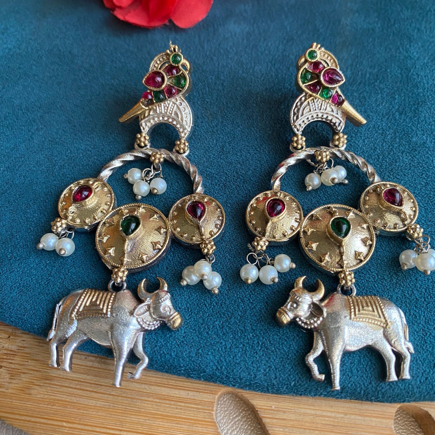 Silver Nandi earrings