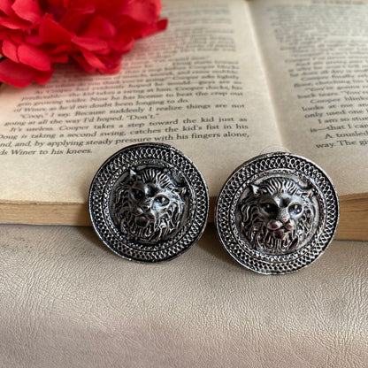 Silver Lion studs