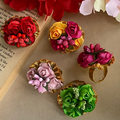 Handmade flower rings