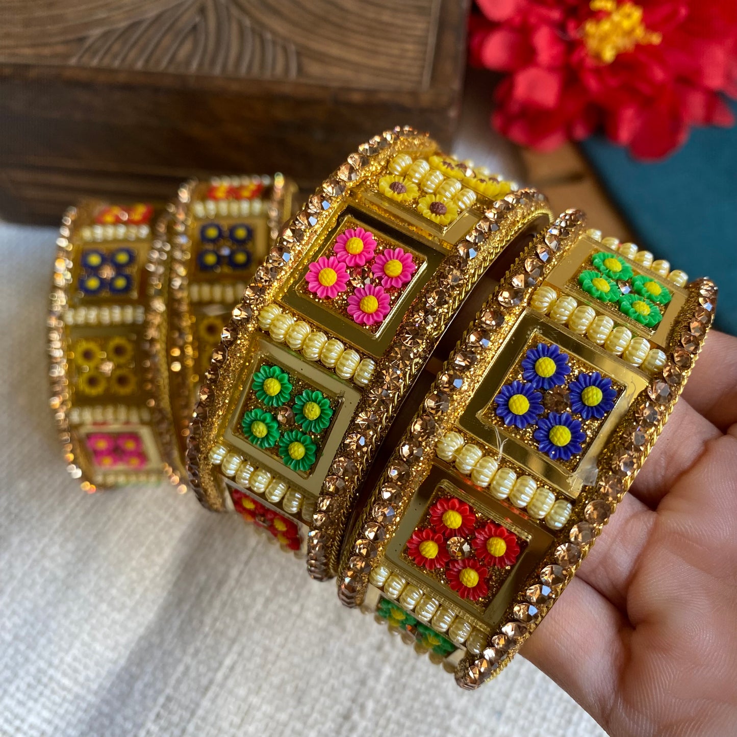 Multi flower bangle