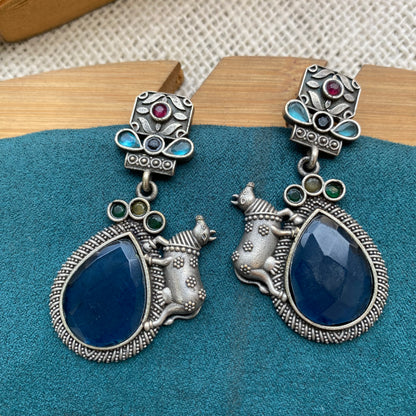 Cow drop earrings