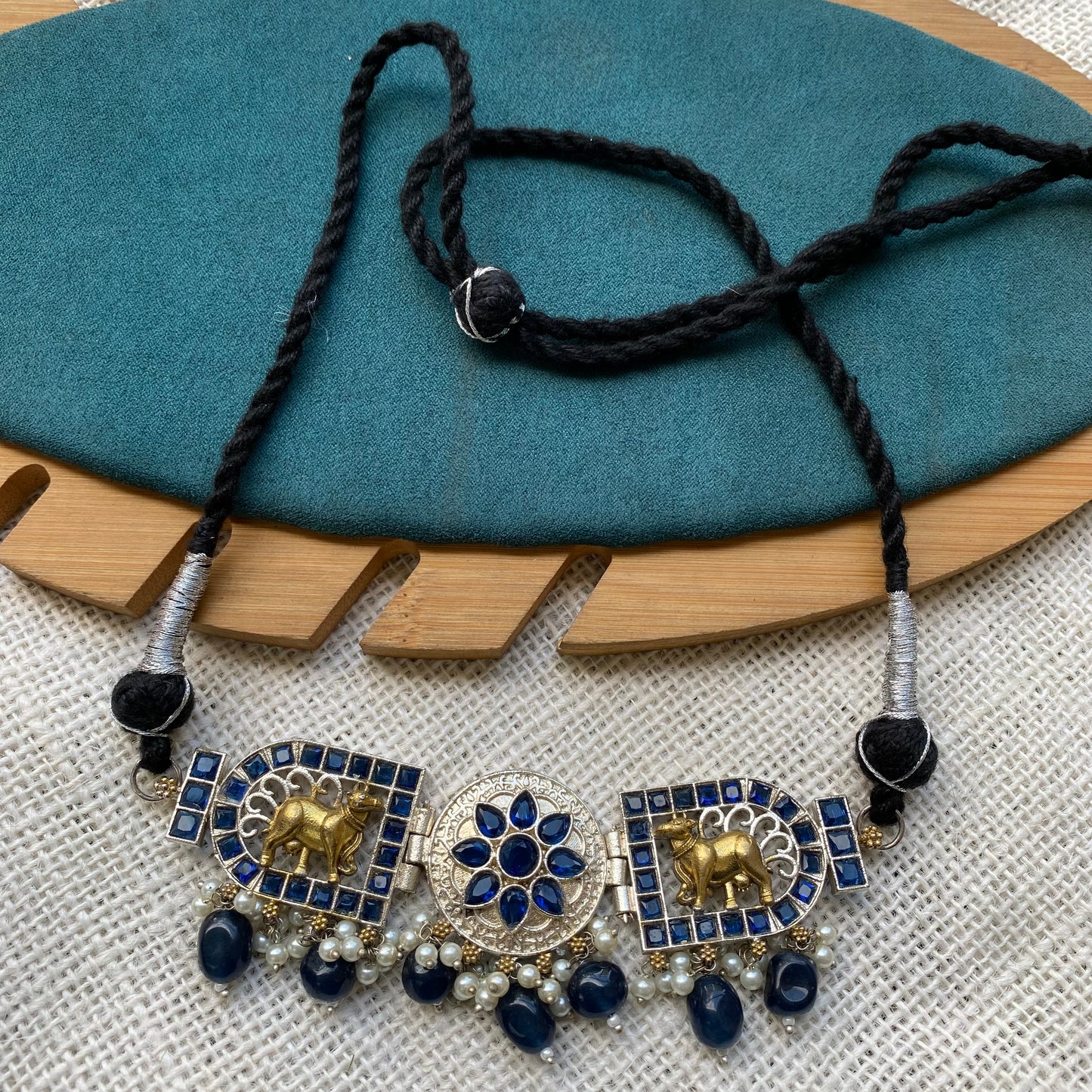 Nandi choker set (blue)