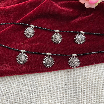 Beaded flower anklet