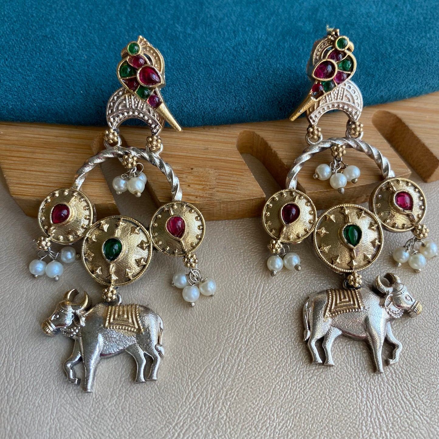 Silver Nandi earrings