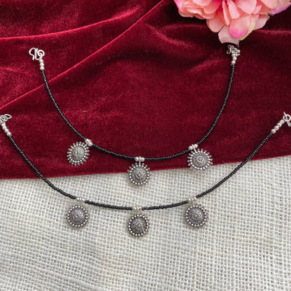 Beaded flower anklet