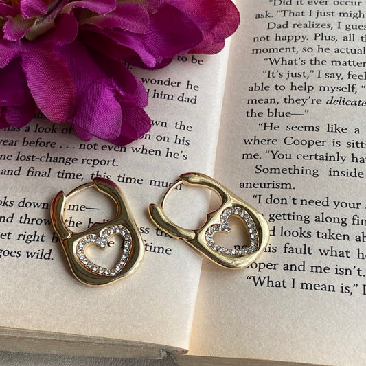 Heart lock Studs