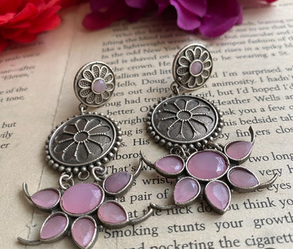 Flower drop earring