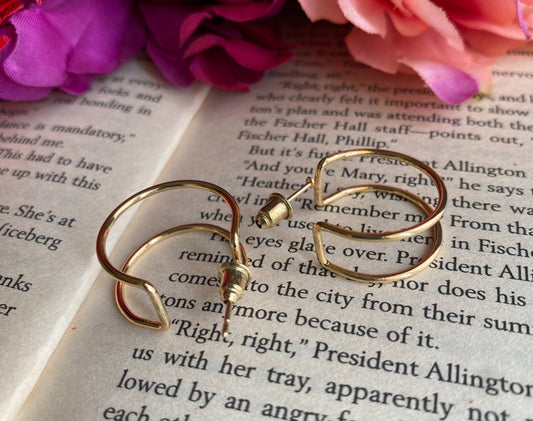 Outline gold hoops