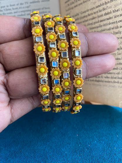 Daisy bangles (mustard)