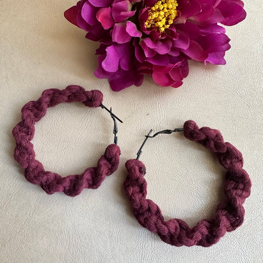 Wine Macrame hoops