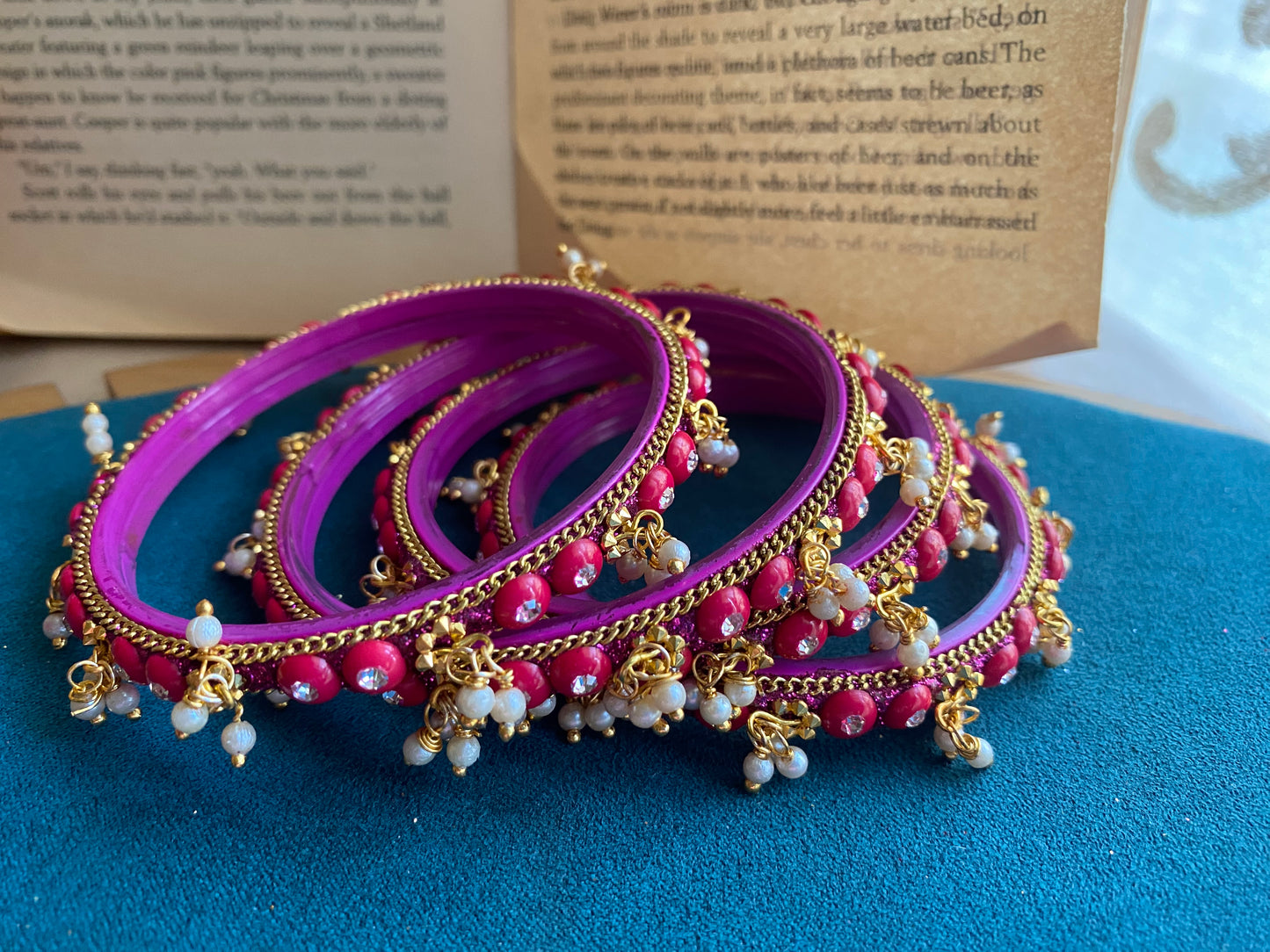 Bindu bangles (pink)