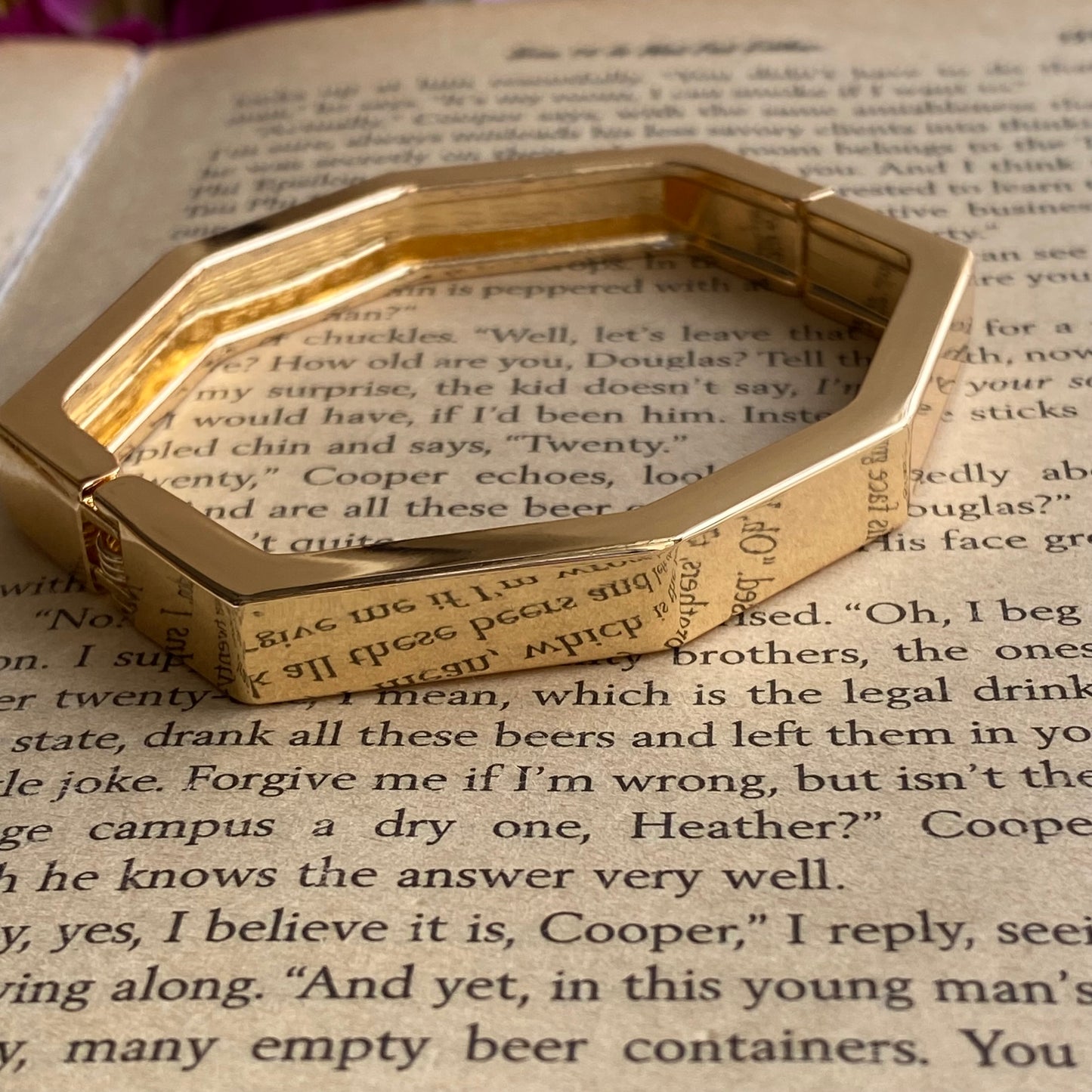 Octagon hinge bracelet