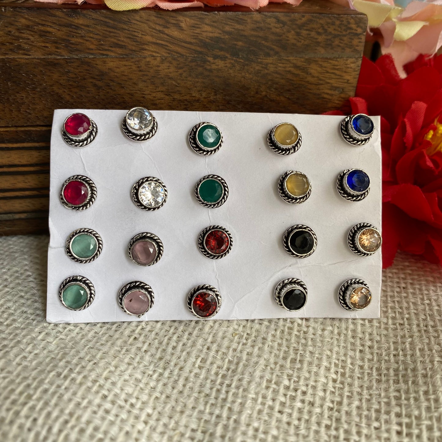 Crystal stone studs