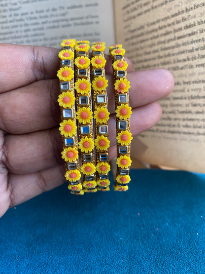 Daisy Bangles (Yellow)