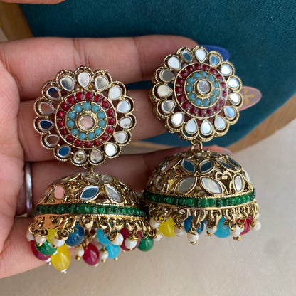 Karishma mirror jhumkas