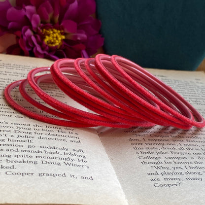 Coral Velvet bangles