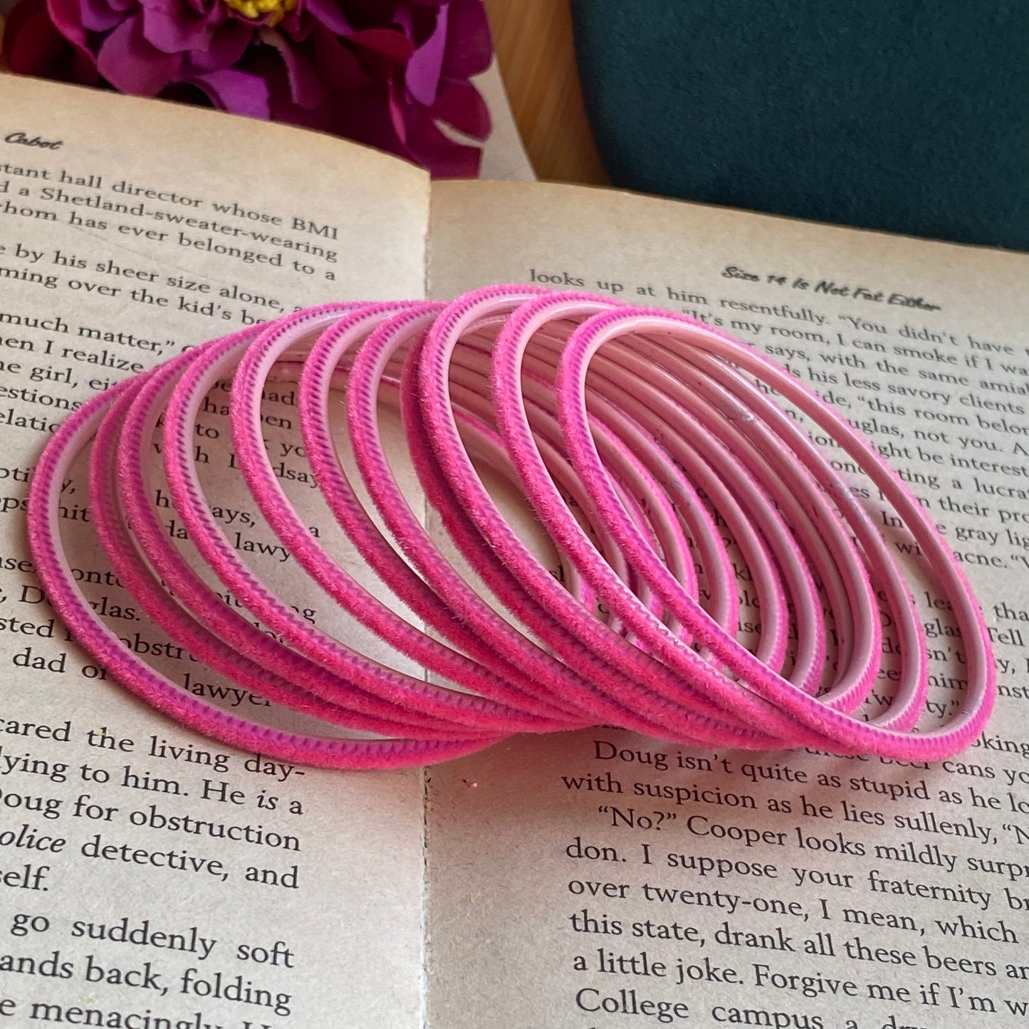 Barbie pink Velvet bangles