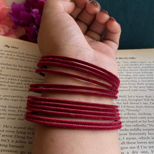 Maroon Velvet bangles