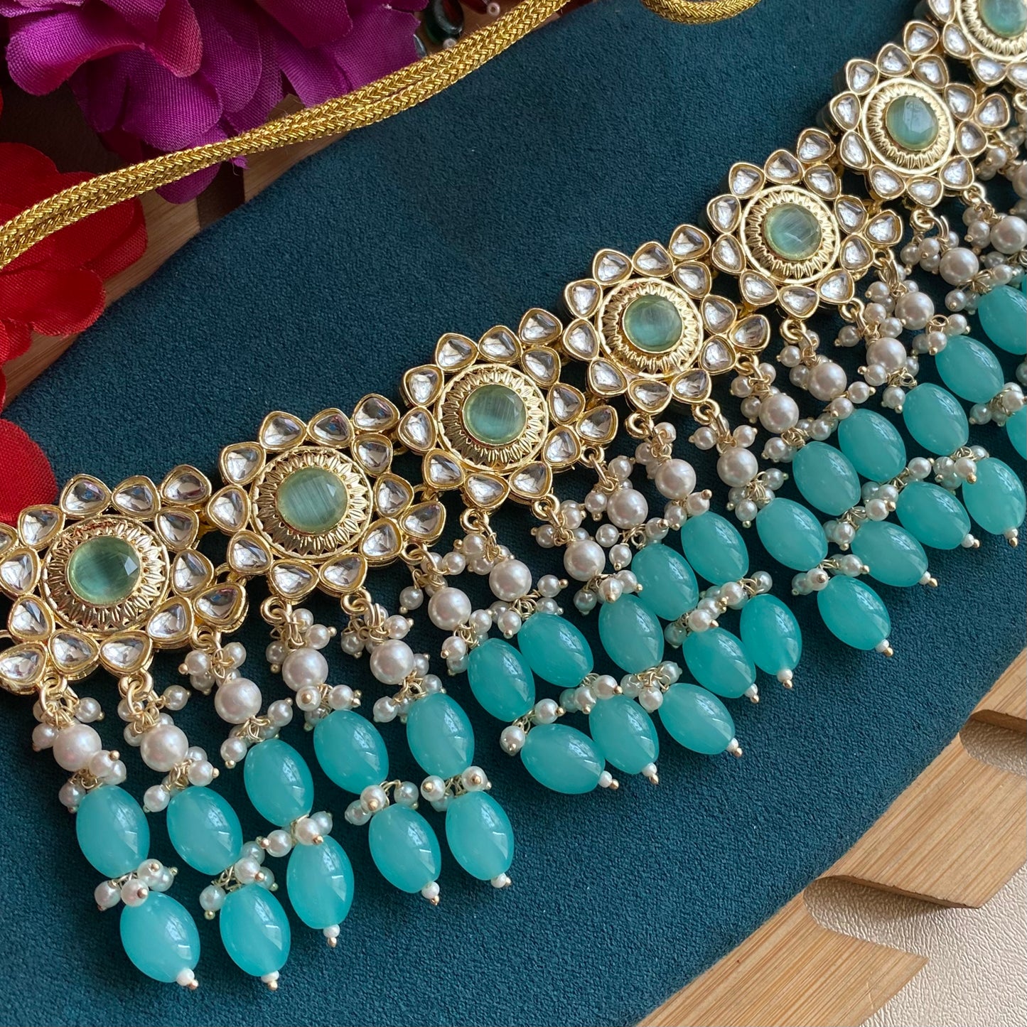 Akshara choker (Blue)