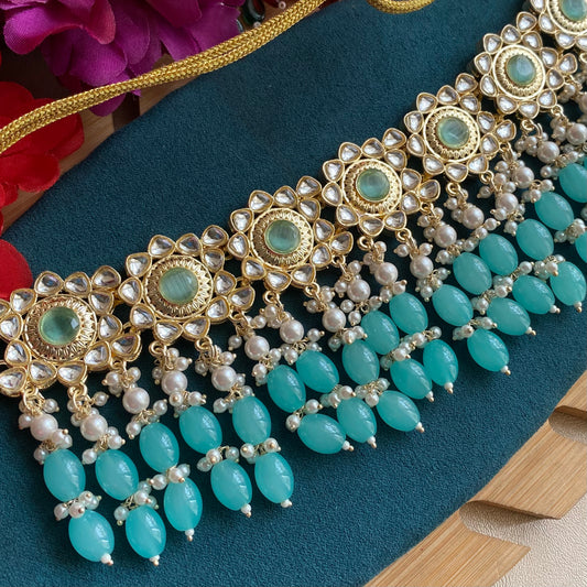 Akshara choker (Blue)