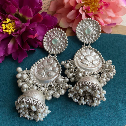 Silver look like Kajol jhumkas