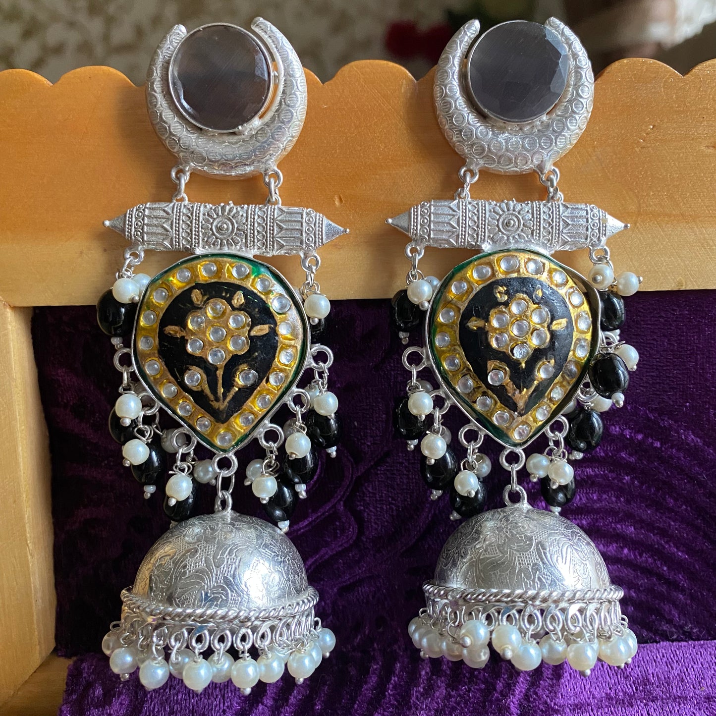 Meena & Kundan fusion Jhumka