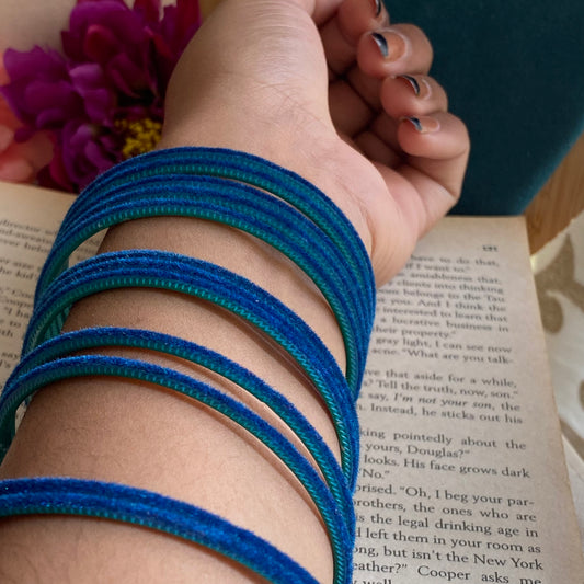 Peacock Velvet bangles