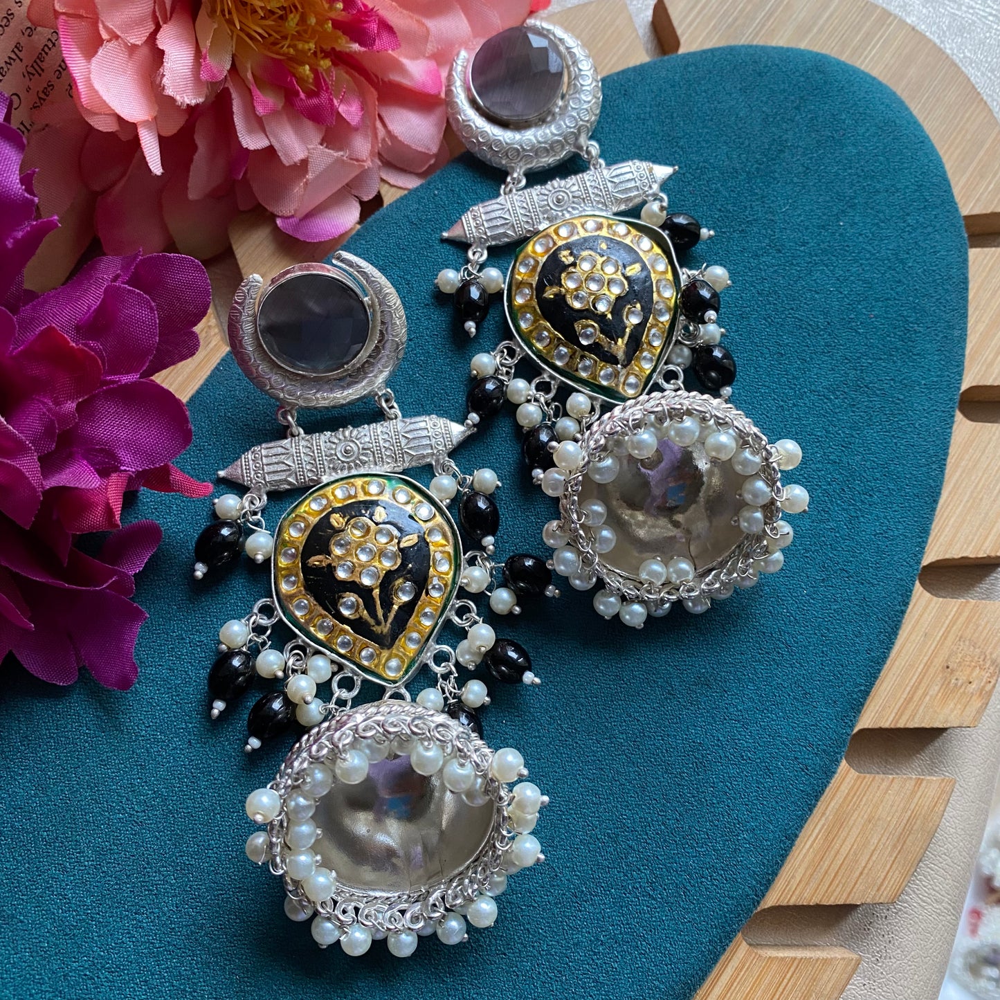 Meena & Kundan fusion Jhumka