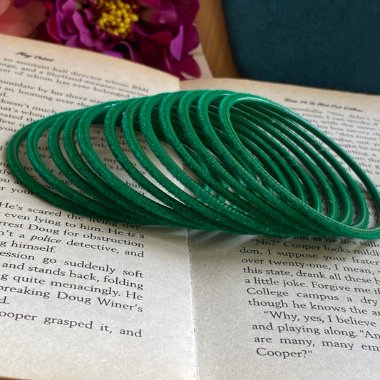 Green Velvet bangles