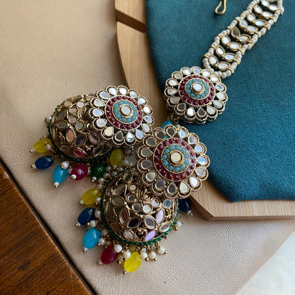 Karishma mirror jhumkas