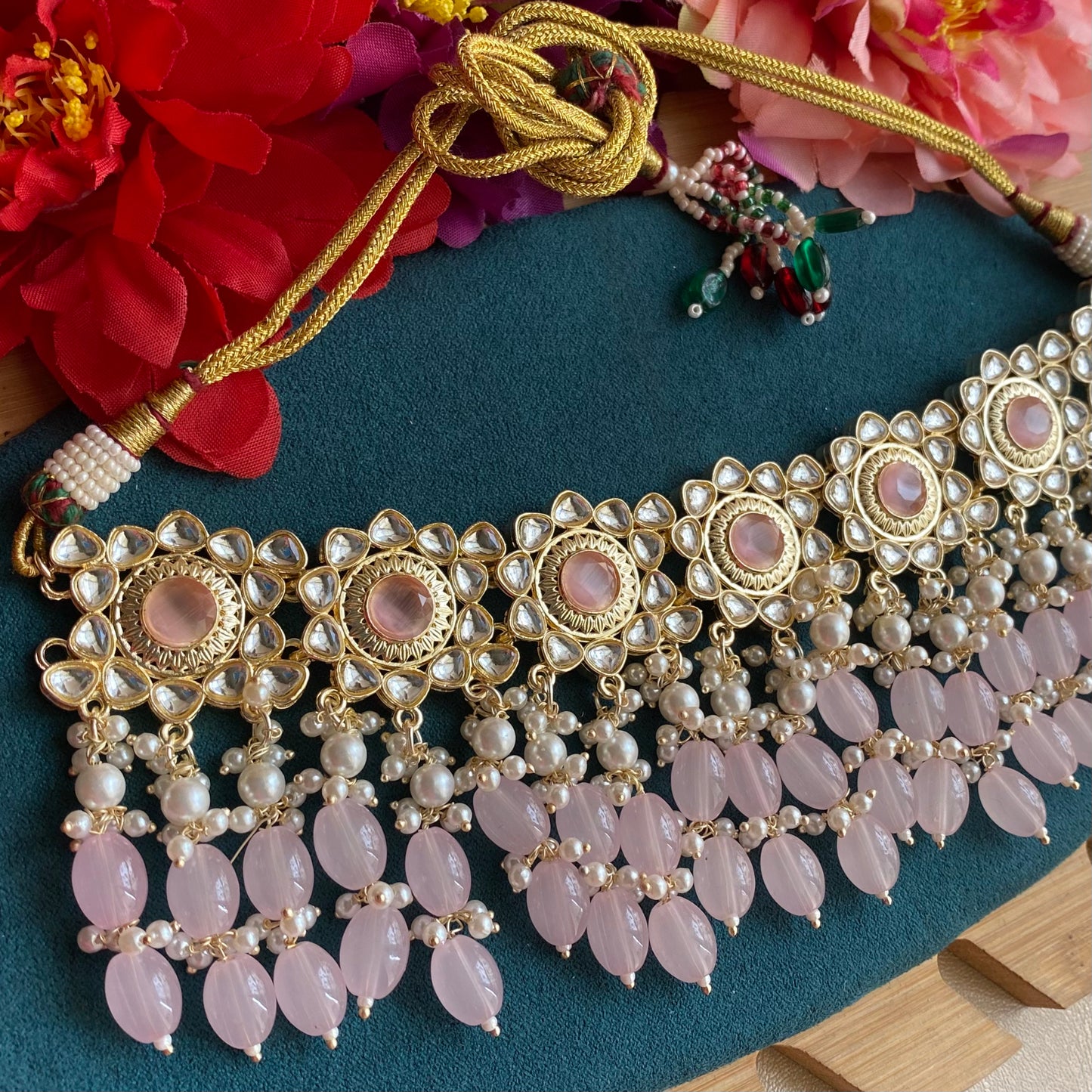 Akshara choker (Baby Pink)